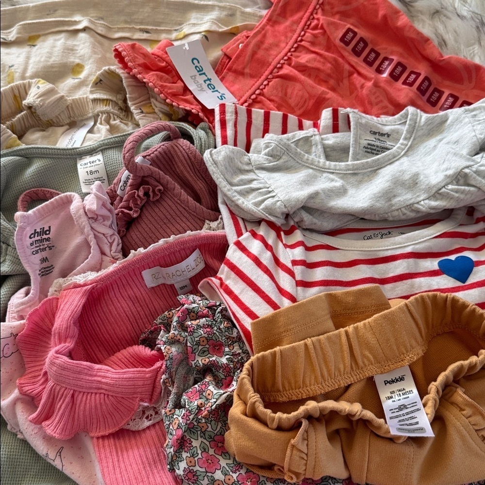 Calvin Klein, carters, Pekkle, RZ baby girl outfit lot size 18 months - Picture 11 of 11